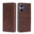 For Infinix Hot 30i 4G Cow Texture Magnetic Leather Phone Case(Dark Brown) - 1