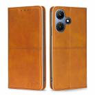 For Infinix Hot 30i 4G Cow Texture Magnetic Leather Phone Case(Light Brown) - 1