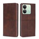 For Infinix Smart 7 HD Cow Texture Magnetic Leather Phone Case(Dark Brown) - 1