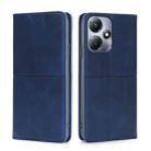 For Infinix Hot 30 Play 4G Cow Texture Magnetic Leather Phone Case(Blue) - 1