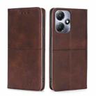 For Infinix Hot 30 Play 4G Cow Texture Magnetic Leather Phone Case(Dark Brown) - 1