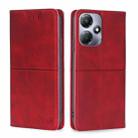 For Infinix Hot 30 Play 4G Cow Texture Magnetic Leather Phone Case(Red) - 1