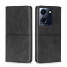 For Infinix Note 30 5G Cow Texture Magnetic Leather Phone Case(Black) - 1
