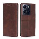 For Infinix Note 30 5G Cow Texture Magnetic Leather Phone Case(Dark Brown) - 1