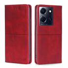 For Infinix Note 30 5G Cow Texture Magnetic Leather Phone Case(Red) - 1