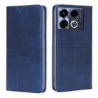 For Infinix Note 40 4G Cow Texture Magnetic Leather Phone Case(Blue) - 1