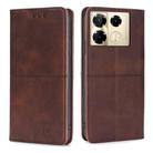For Infinix Note 40 Pro 4G Cow Texture Magnetic Leather Phone Case(Dark Brown) - 1