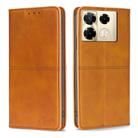 For Infinix Note 40 Pro 4G Cow Texture Magnetic Leather Phone Case(Light Brown) - 1