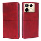 For Infinix Note 40 Pro 4G Cow Texture Magnetic Leather Phone Case(Red) - 1