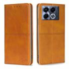 For Infinix Note 40 5G Cow Texture Magnetic Leather Phone Case(Light Brown) - 1