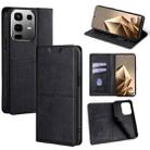 For Infinix Note 50 4G Cow Texture Magnetic Leather Phone Case(Black) - 1