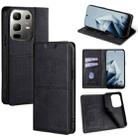 For Infinix Note 50x 5G Cow Texture Magnetic Leather Phone Case(Black) - 1