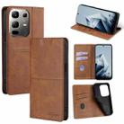 For Infinix Note 50x 5G Cow Texture Magnetic Leather Phone Case(Light Brown) - 1
