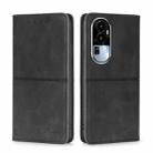 For OPPO Reno10 5G Cow Texture Magnetic Leather Phone Case(Black) - 1