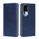 For OPPO Reno10 5G Cow Texture Magnetic Leather Phone Case(Blue) - 1