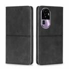 For OPPO Reno10 Pro+ 5G Cow Texture Magnetic Leather Phone Case(Black) - 1