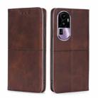 For OPPO Reno10 Pro+ 5G Cow Texture Magnetic Leather Phone Case(Dark Brown) - 1