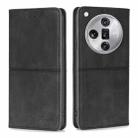 For OPPO Find X7 Ultra 5G Cow Texture Magnetic Leather Phone Case(Black) - 1