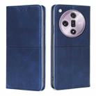 For OPPO Find X7 5G Cow Texture Magnetic Leather Phone Case(Blue) - 1