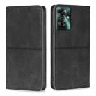 For OPPO Reno11 F 5G Cow Texture Magnetic Leather Phone Case(Black) - 1