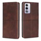 For OPPO A3 Pro 5G India Cow Texture Magnetic Leather Phone Case(Dark Brown) - 1