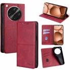 For OPPO Find X8 Ultra 5G Cow Texture Magnetic Leather Phone Case(Red) - 1