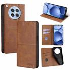 For OPPO Find X8s 5G Cow Texture Magnetic Leather Phone Case(Light Brown) - 1