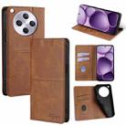 For OPPO Find X8s+ 5G Cow Texture Magnetic Leather Phone Case(Light Brown) - 1