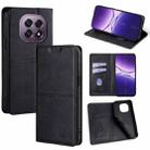 For OPPO A5 5G 2025 Global Cow Texture Magnetic Leather Phone Case(Black) - 1