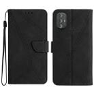 For Motorola Moto G Power 2022 Stitching Embossed Leather Phone Case(Black) - 1