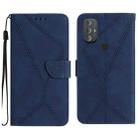 For Motorola Moto G Power 2022 Stitching Embossed Leather Phone Case(Blue) - 1