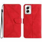 For Motorola Moto G Power 5G 2024 Stitching Embossed Leather Phone Case(Red) - 1