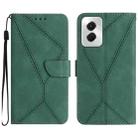 For Motorola Moto G Power 5G 2024 Stitching Embossed Leather Phone Case(Green) - 1