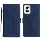 For Motorola Moto G Power 5G 2024 Stitching Embossed Leather Phone Case(Blue) - 1