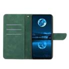 For Motorola Moto E14 Stitching Embossed Leather Phone Case(Green) - 3