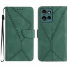 For Motorola Edge 50 5G Stitching Embossed Leather Phone Case(Green) - 1