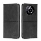 For Realme 11 5G Cow Texture Magnetic Leather Phone Case(Black) - 1