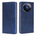 For Realme 12 Pro 5G Cow Texture Magnetic Leather Phone Case(Blue) - 1