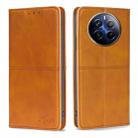 For Realme 12 Pro 5G Cow Texture Magnetic Leather Phone Case(Light Brown) - 1