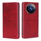 For Realme 12 Pro 5G Cow Texture Magnetic Leather Phone Case(Red) - 1