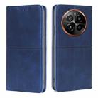 For Realme GT5 Pro 5G Cow Texture Magnetic Leather Phone Case(Blue) - 1