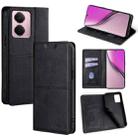 For Realme P3 Pro 5G Global Cow Texture Magnetic Leather Phone Case(Black) - 1