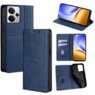 For Realme 14 5G Global Cow Texture Magnetic Leather Phone Case(Blue) - 1