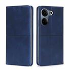 For Tecno Camon 20 Pro 4G Cow Texture Magnetic Leather Phone Case(Blue) - 1