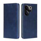 For Tecno Camon 20 Premier 5G Cow Texture Magnetic Leather Phone Case(Blue) - 1