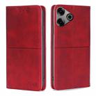 For Tecno Pova 6 Pro 5G Cow Texture Magnetic Leather Phone Case(Red) - 1