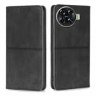 For Tecno Spark 20 Pro+ 4G Cow Texture Magnetic Leather Phone Case(Black) - 1