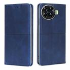 For Tecno Spark 20 Pro+ 4G Cow Texture Magnetic Leather Phone Case(Blue) - 1