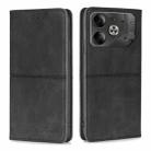 For Tecno Pova 6 5G Cow Texture Magnetic Leather Phone Case(Black) - 1