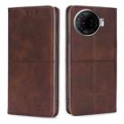 For Tecno Camon 30 Pro 5G Cow Texture Magnetic Leather Phone Case(Dark Brown) - 1